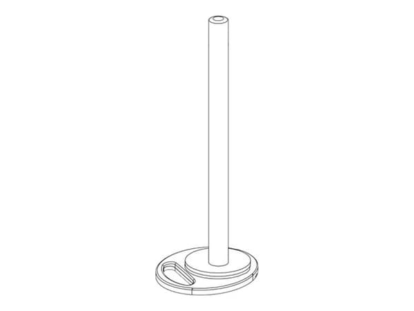 Neomounts FPMA-D935GROMMET - Monteringskomponent (grummetplate, stang) - for LCD-skjerm - sølv - skjermstørrelse: 10"-30" - skrivebord