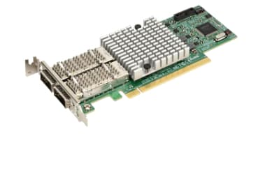 Supermicro AOC-S100G-M2C-O, PCIe, PCI 3.0, aluminium, grön, passiv, 100 Gbit/s, 0 - 55 °C Gjuten aluminium, Grön