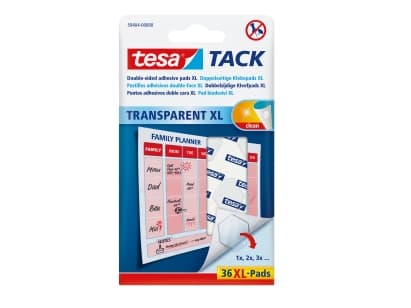 TESA 59404-00000, Gjennomsiktig, 36 stykker, Blister