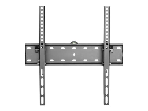 DELTACO ARM-1101 - Monteringssett (veggplate, 2 VESA-skinner) - for LCD TV / kurvet LCD TV - kaldvalset stål - finteksturert svart - skjermstørrelse: