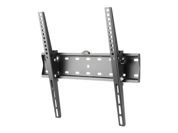 DELTACO ARM-1101 - Monteringssett (veggplate, 2 VESA-skinner) - for LCD TV / kurvet LCD TV - kaldvalset stål - finteksturert svart - skjermstørrelse: Sort