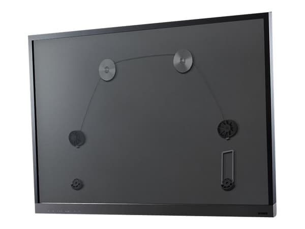 DELTACO ARM-1104 - Konsol - Ultra Slim fast - för TV/monitor - plast, aluminium, kallvalsat stål, ståltråd - glansig grå - skärmstorlek: 37"-70" - vä Grå