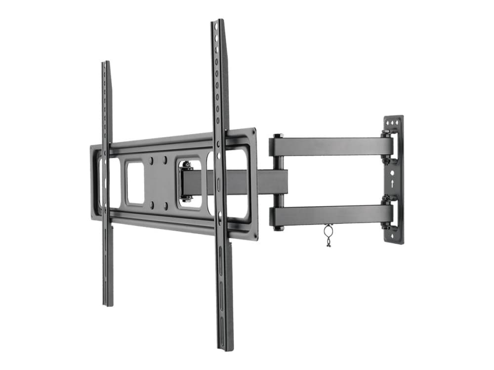 DELTACO ARM-1201 - Konsol - full-motion - för TV/monitor - stål - svart av fin textur - skärmstorlek: 37"-70" - väggmonterbar