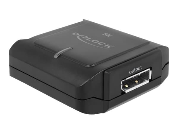 Delock DisplayPort 1.4 Repeater 8K 30 Hz - Repeater - DisplayPort - 20-stifts DisplayPort / 20-stifts DisplayPort - upp till 10 m
