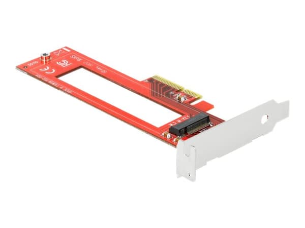 Delock Delock PCI Express x4-kort til 1 x M.3 / NF1-spor - Lagringskontroll - 1 kanal - NVMe lavprofil - PCIe 3.0 x4 Rød