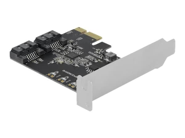 DeLOCK - Tallenninohjain - 2 lähettäjää/kanava - SATA 6Gb/s Low-Profile - 600MBps - PCIe 3.0 (90431)