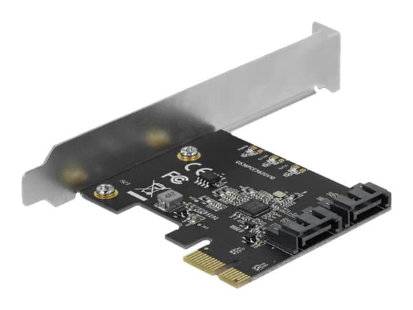 Delock - Kontrollerkort - 2 Kanal - SATA 6Gb/s - låg profil - PCIe 3.0