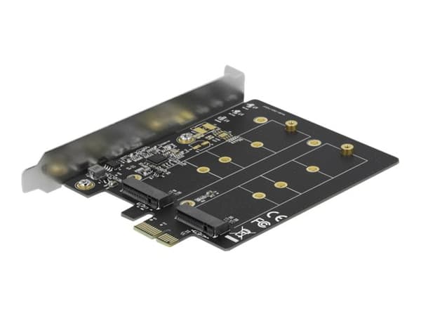 Delock - Lagringskontroll - M.2 - M.2 Card - lav profil - PCIe 3.0 Sort