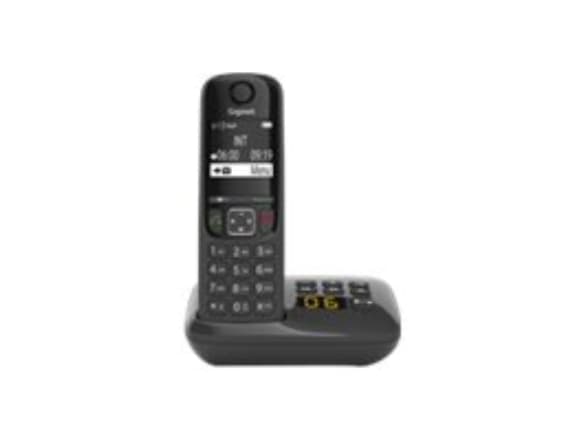 Gigaset A690A Trio - Trådløs telefon - svarersystem med anrops-ID - ECO DECT\GAP - svart + 2 ekstra håndsett