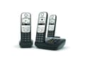 Miniatyrbild 2 av 3: Gigaset A690A Trio - Trådlös telefon - svarssysten med nummerpresentation - ECO DECT\GAP - svart + 2 extra handuppsättningar