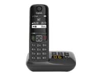 Gigaset A690A Trio - Trådlös telefon - svarssysten med nummerpresentation - ECO DECT\GAP - svart + 2 extra handuppsättningar