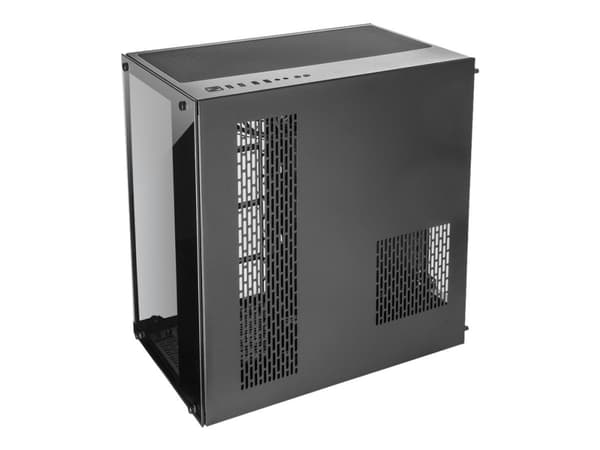Inter-Tech C-701 Panorama - Tower - ATX - genomskinlig sidopanel (härdat glas) - ingen strömförsörjning (ATX) - USB/ljud Svart