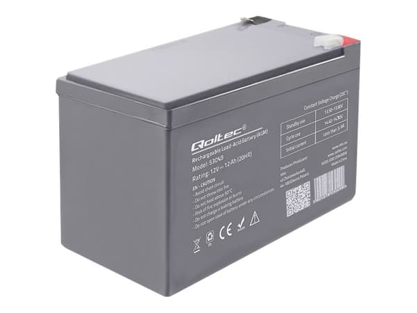 Qoltec 53049 - UPS-batteri - 1 x batteri - blysyre - 12 Ah