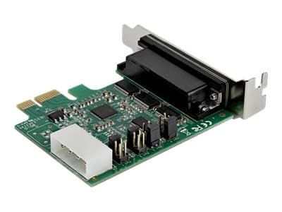 StarTech.com 4-port PCI Express RS232 Serial Adapter Card, PCIe RS232 Serial Host Controller Card, PCIe to Serial DB9, 16950 UART, Low Profile Deskto
