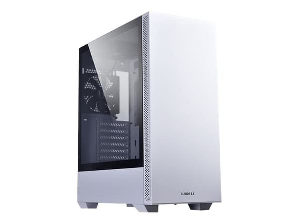 Lian Li LANCOOL 205, Midi Tower, PC, Valkoinen, ATX, mikro ATX, Mini-ITX, Terästä, Karkaistu lasi, 16 cm Valkoinen