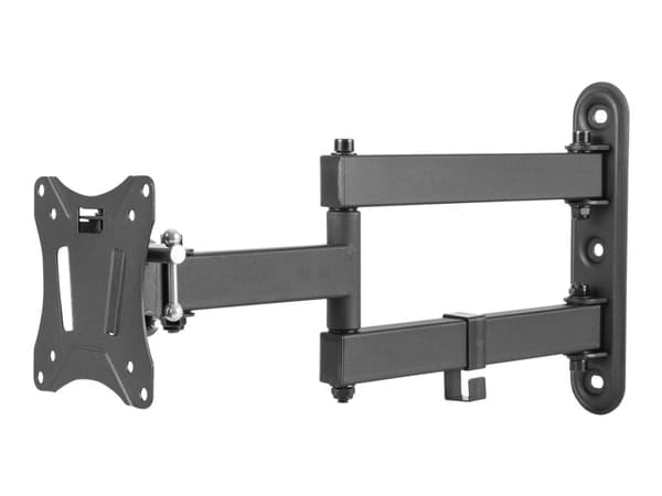 DELTACO Office ARM-0251 - Brakett - for flatpanel - svart - skjermstørrelse: 13"-27" - veggmonterbar