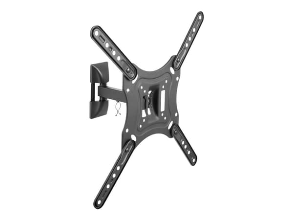 DELTACO Office ARM-0254 - Brakett - full bevegelse - for LCD-skjerm - stål - finteksturert svart - skjermstørrelse: 23"-55" - veggmonterbar