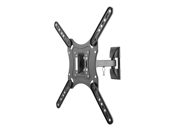 DELTACO Office ARM-0254 - Brakett - full bevegelse - for LCD-skjerm - stål - finteksturert svart - skjermstørrelse: 23"-55" - veggmonterbar