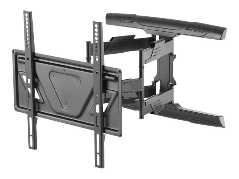 DELTACO Office ARM-0258 - Ultra-Slim - konsol - full-motion - för LCD-TV/välvd LCD-TV - plast, stål - mattsvart - skärmstorlek: 32"-70" - väggmonterb
