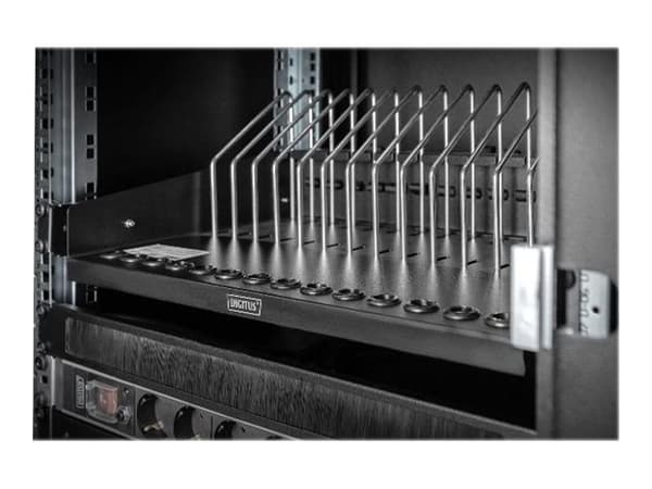 Digitus DN-97665 - Hylla för rack - svart, RAL 9005 - 1U - 19" - för P/N: DN-31102-B