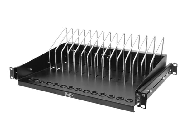 Digitus DN-97665 - Hylla för rack - svart, RAL 9005 - 1U - 19" - för P/N: DN-31102-B