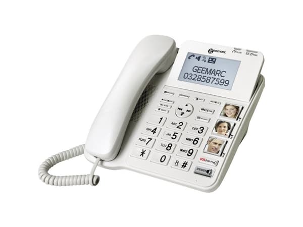 Geemarc CL595 - Telefon med ledning - svarersystem med anrops-ID/samtale venter