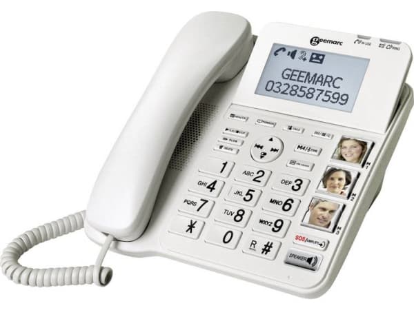 Geemarc CL595 - Telefon med ledning - svarersystem med anrops-ID/samtale venter