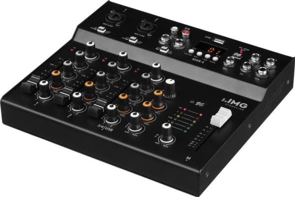 IMG StageLine MXR-4 Konsol-mikserpult Antal kanaler:4 Bluetooth, USB-tilslutning