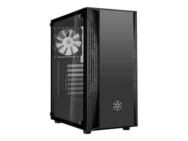 SilverStone FARA B1 RGB - Tower - ATX - genomskinlig sidopanel (härdat glas) - ingen strömförsörjning (ATX / PS/2) - svart - USB/ljud