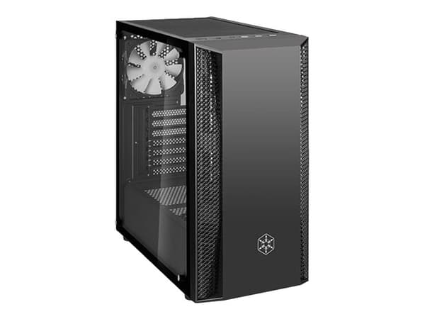 SilverStone FARA B1 RGB - Tower - ATX - genomskinlig sidopanel (härdat glas) - ingen strömförsörjning (ATX / PS/2) - svart - USB/ljud