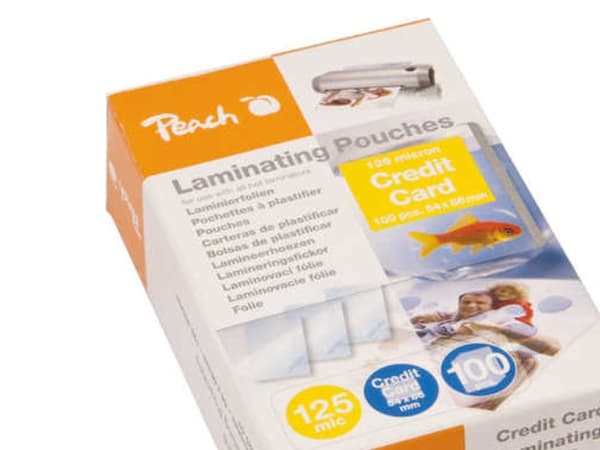 Peach - 125 mikroner - 54 x 86 mm lamineringspunger