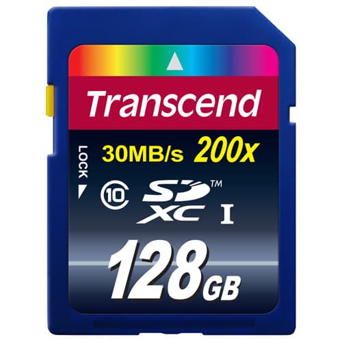 Transcend Premium - Flashminnekort - 128 GB - Class 10 - SDXC