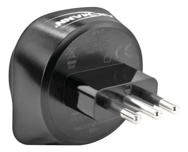 Ansmann 1250-0035, Type L (IT), Type C (Europlug), Rett, Rett, 250 V, 10 A