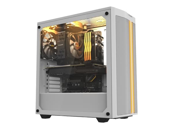 be quiet! Pure Base 500DX - Miditower - ATX - inget nätaggregat - USB/ljud - Vit - (Inkl. 3 x Pure Wings 2 fläktar)