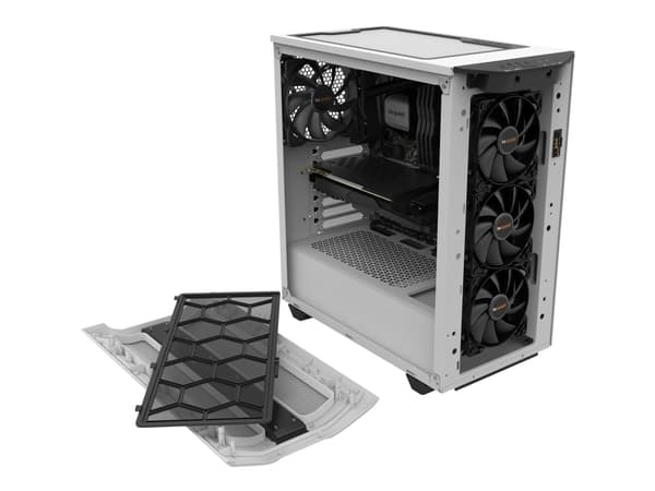 be quiet! Pure Base 500DX - Miditower - ATX - inget nätaggregat - USB/ljud - Vit - (Inkl. 3 x Pure Wings 2 fläktar)