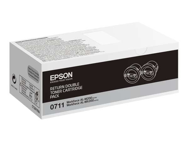 Epson AL-M200/MX200 dobbel tonerkassettpakke for retur, 2 x 2500 sider