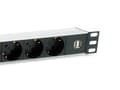 Miniatyrbilde 3 av 5: Equip 333315, Grunnleggende, 1U, Horisontal, Aluminium, Sort, Sølv, 7 AC-utganger