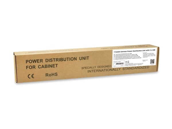 Equip 333315, Grunnleggende, 1U, Horisontal, Aluminium, Sort, Sølv, 7 AC-utganger
