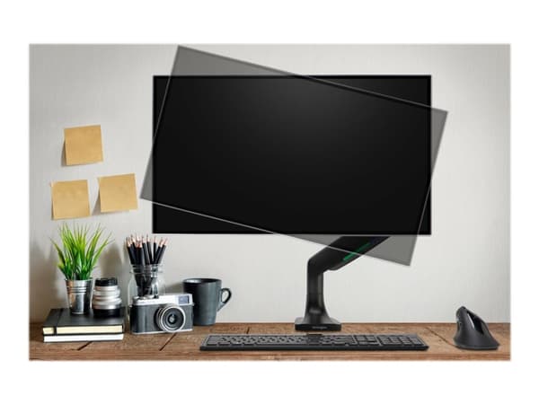 Kensington SmartFit One-Touch Height Adjustable Single Monitor Arm - Monteringssats - justerbar arm - för Bildskärm - plast, aluminium, stål - skärms