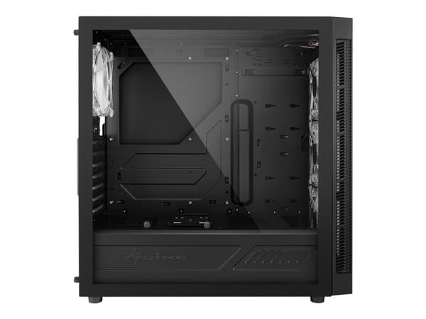 Sharkoon TG5 Pro RGB, Midi Tower, PC, Musta, ATX, mikro ATX, Mini-ITX, Terästä, Karkaistu lasi, Pelaaminen