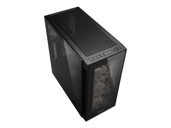 Sharkoon TG5 PRO RGB - Tower - ATX - genomskinlig sidopanel (härdat glas) - ingen strömförsörjning - USB/ljud Svart
