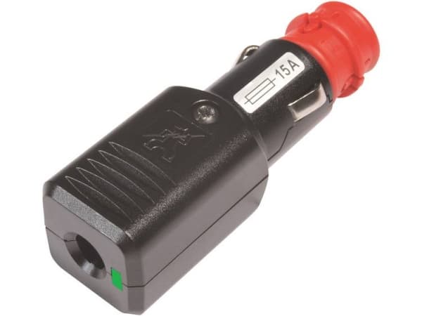 ProCar yleispistoke NG 15A LED vedonpoistolla ja sulakkeella, 12-24 Volt 12 V, 24 V 15 A Turvallinen yleispistoke