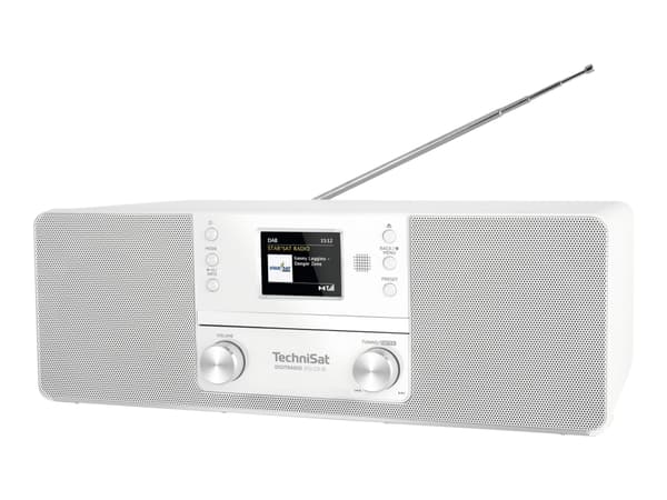 TechniSat DIGITRADIO 370 CD IR, Kodin miniaudiojärjestelmä, Valkoinen, 10 W, DAB+, FM, PLL, UHF, 87,5 - 108 MHz, Spotify Valkoinen