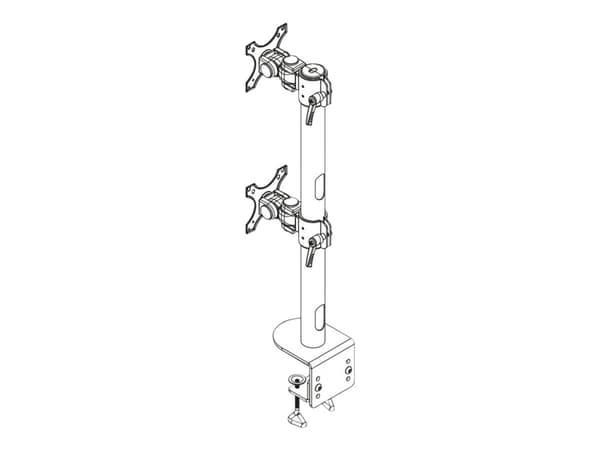 Neomounts FPMA-D960DVPLUS - Monteringssett - for 2 LCD-skjermer - stål - svart - skjermstørrelse: 17"-49" - klemmemonterbar, skrivebordsmonterbar