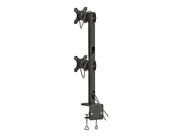 Neomounts FPMA-D960DVPLUS - Monteringssett - for 2 LCD-skjermer - stål - svart - skjermstørrelse: 17"-49" - klemmemonterbar, skrivebordsmonterbar