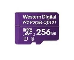 WD Purple SC QD101 WDD256G1P0C - Flash-minnekort - 256 GB - UHS-I U1 / Class10 - microSDXC UHS-I - lilla