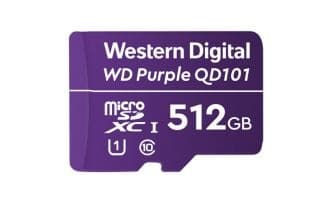 WD Purple SC QD101 WDD512G1P0C - Flash-minnekort - 512 GB - UHS-I U1 / Class10 - microSDXC UHS-I - lilla