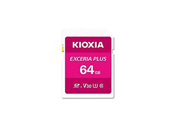 KIOXIA EXCERIA PLUS - Flashhukommelseskort - 64GB - Video Class V30 / UHS-I U3 / Class10 - SDXC UHS-I