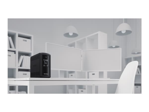 CyberPower Value Pro VP1000ELCD - UPS - AC 230 V - 550 watt - 1000 VA - RS-232, USB - utgangskontakter: 4 - svart