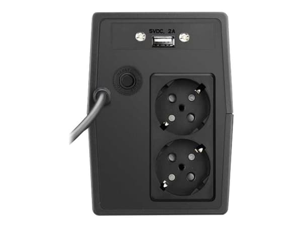 ONLINE USV YUNTO Smile 800 - UPS - AC 220/230 V - 480 watt - 800 VA - 9 Ah - utgangskontakter: 2
